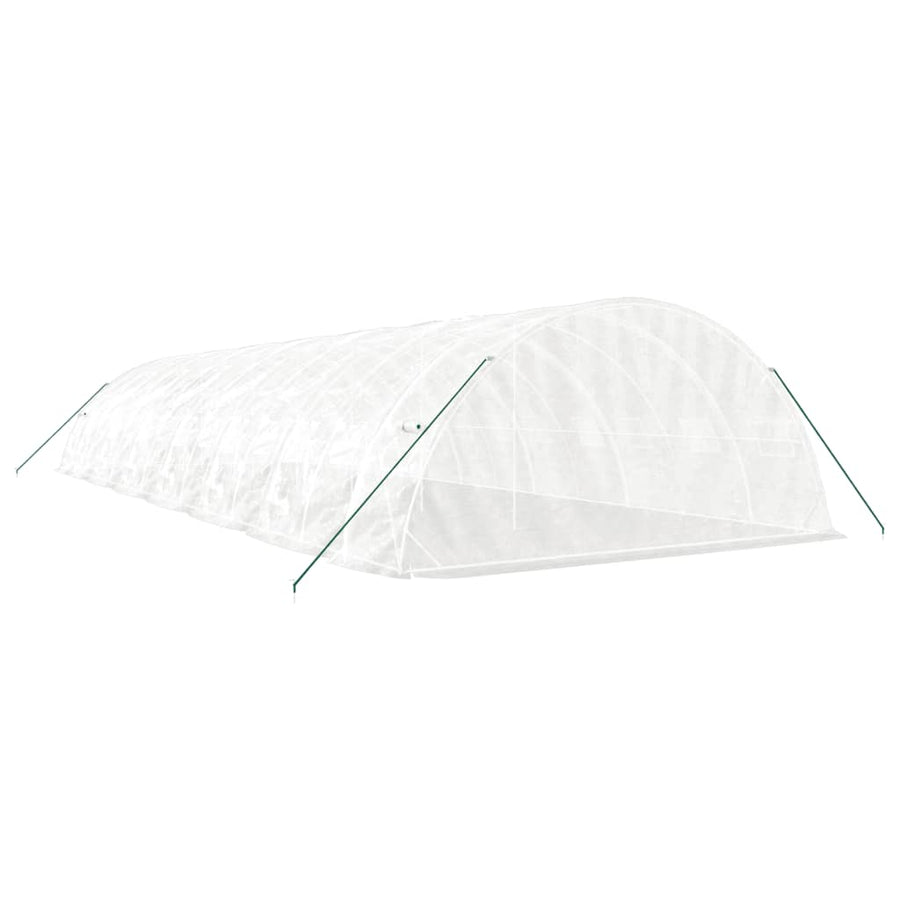Tuinkas Met Stalen Frame 70 M² 14X5X2,3 M 14 x 5 x 2.3 m Wit