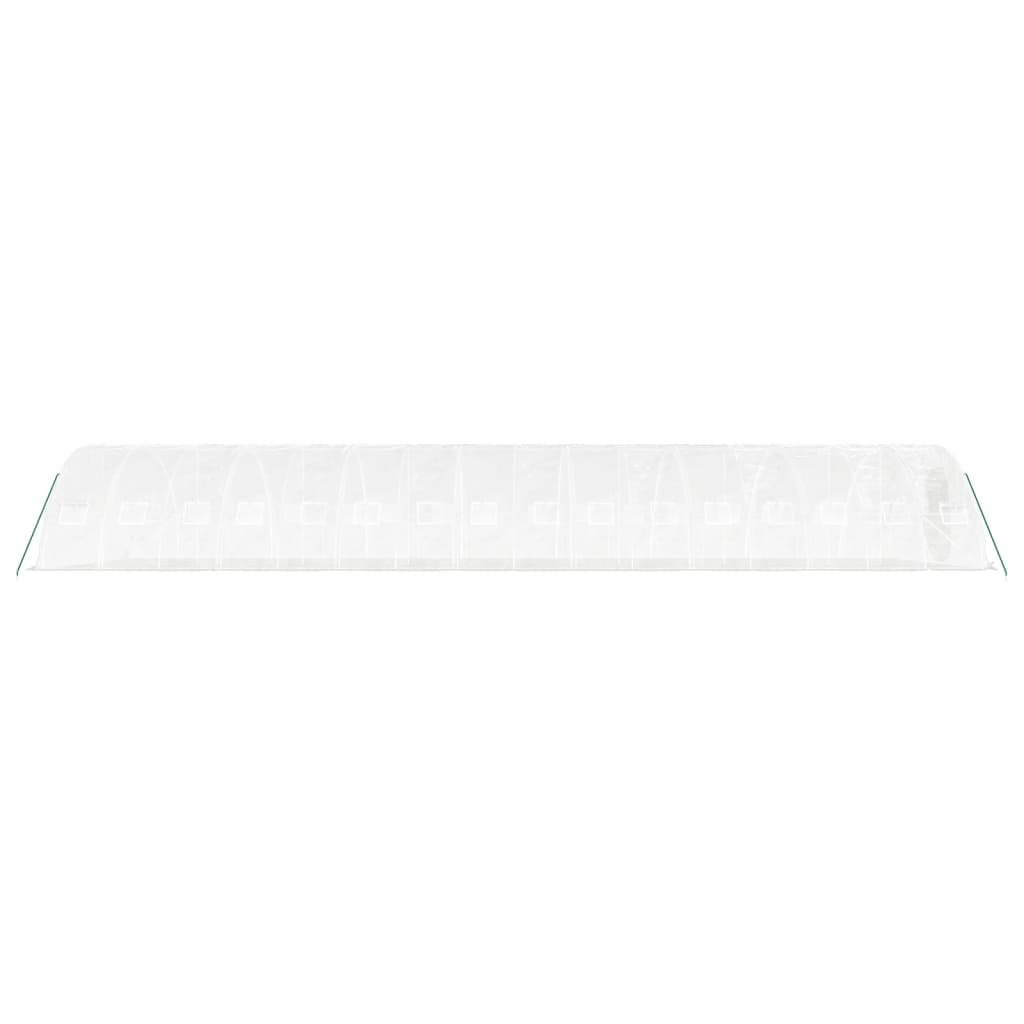 Tuinkas Met Stalen Frame 80 M² 16X5X2,3 M 16 x 5 x 2.3 m Wit