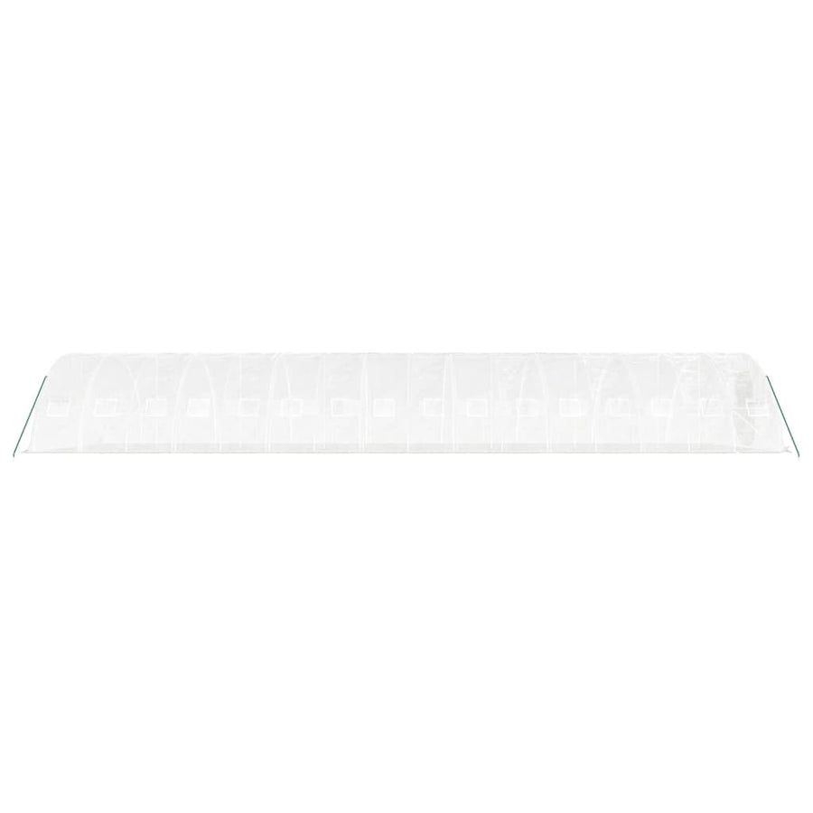 Tuinkas Met Stalen Frame 80 M² 16X5X2,3 M 16 x 5 x 2.3 m Wit