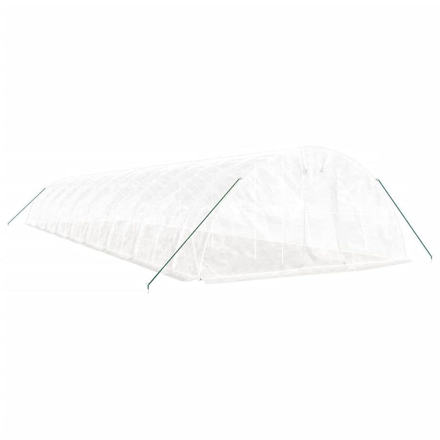 Tuinkas Met Stalen Frame 90 M² 18X5X2,3 M 18 x 5 x 2.3 m Wit