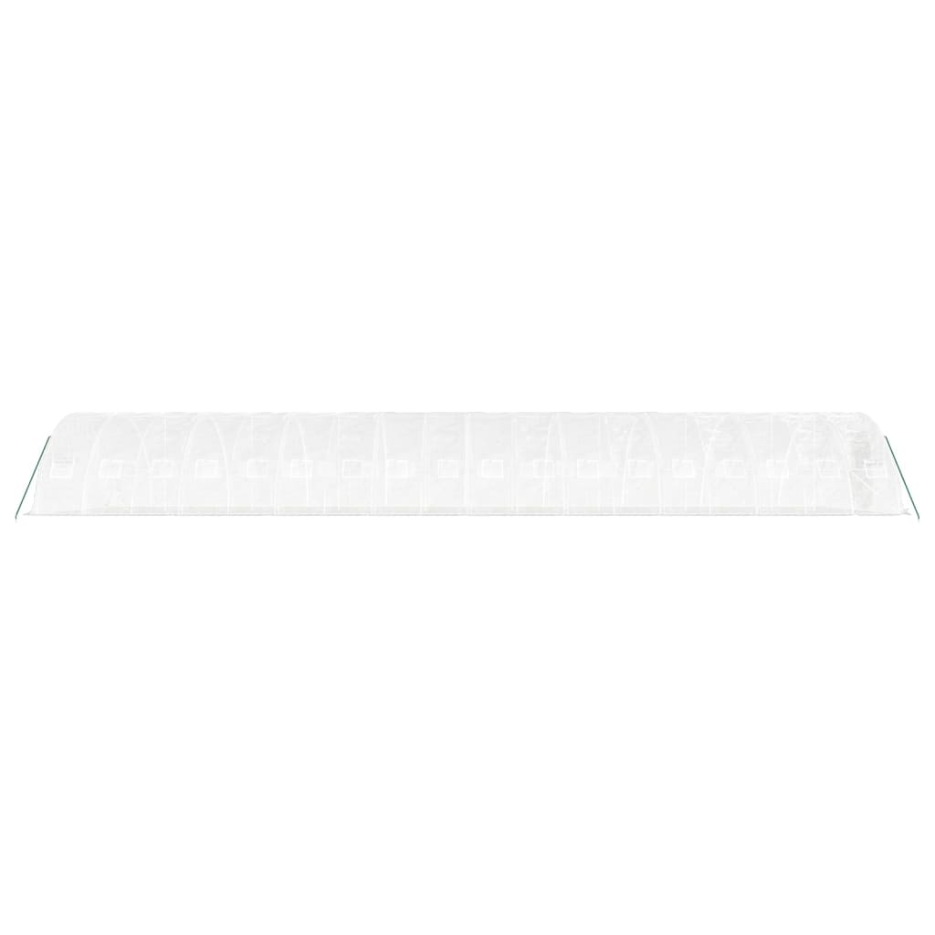 Tuinkas Met Stalen Frame 90 M² 18X5X2,3 M 18 x 5 x 2.3 m Wit
