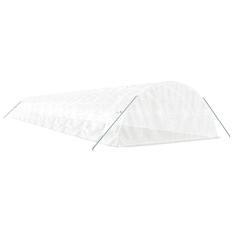 Tuinkas Met Stalen Frame 110 M² 22X5X2,3 M 22 x 5 x 2.3 m Wit