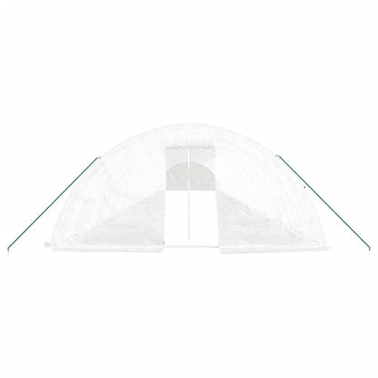 Tuinkas met stalen frame 120 m² 24x5x2,3 m wit