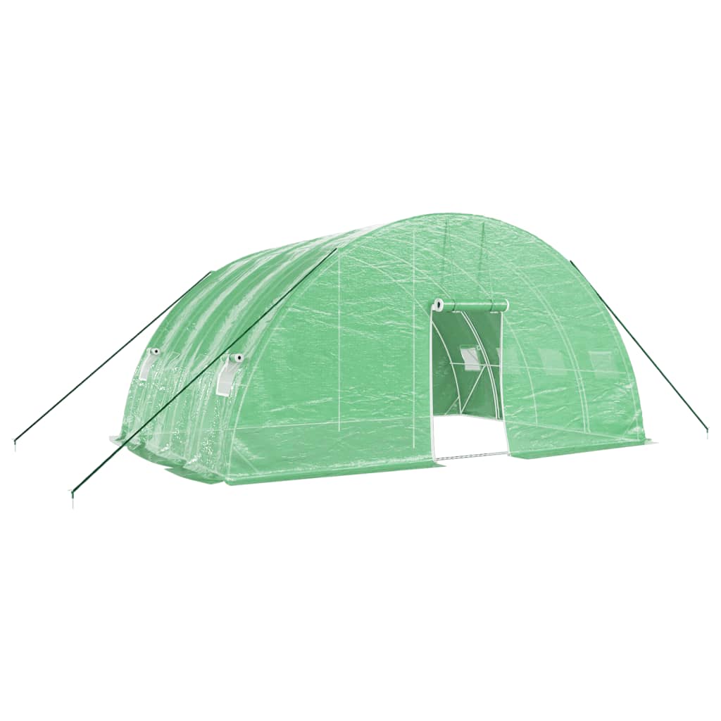 Tuinkas Met Stalen Frame 24 M² 6X4X2,85 M 6 x 4 x 2.85 m Groen