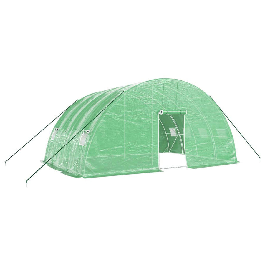 Tuinkas Met Stalen Frame 24 M² 6X4X2,85 M 6 x 4 x 2.85 m Groen