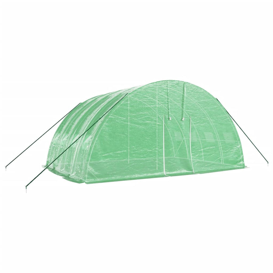 Tuinkas Met Stalen Frame 24 M² 6X4X2,85 M 6 x 4 x 2.85 m Groen