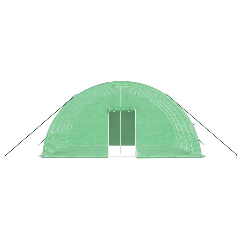 Tuinkas Met Stalen Frame 24 M² 6X4X2,85 M 6 x 4 x 2.85 m Groen