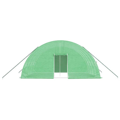 Tuinkas Met Stalen Frame 24 M² 6X4X2,85 M 6 x 4 x 2.85 m Groen