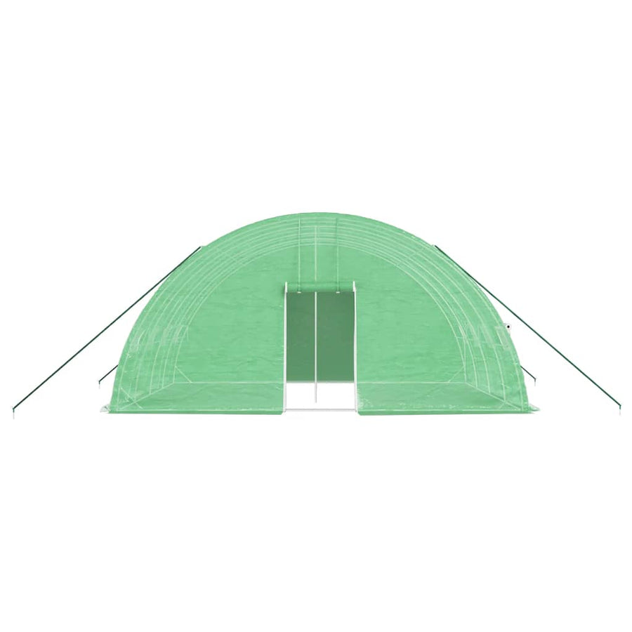 Tuinkas Met Stalen Frame 24 M² 6X4X2,85 M 6 x 4 x 2.85 m Groen