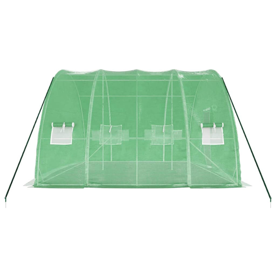 Tuinkas Met Stalen Frame 24 M² 6X4X2,85 M 6 x 4 x 2.85 m Groen