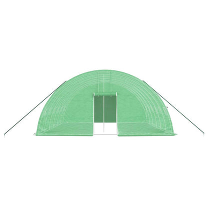 Tuinkas Met Stalen Frame 36 M² 6X6X2,85 M 6 x 6 x 2.85 m Groen
