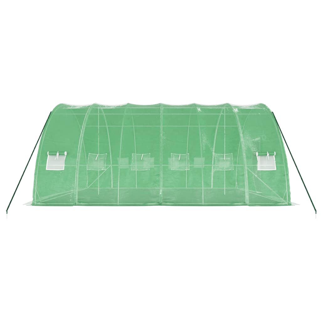 Tuinkas Met Stalen Frame 36 M² 6X6X2,85 M 6 x 6 x 2.85 m Groen