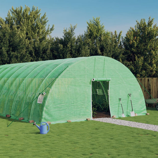 Tuinkas Met Stalen Frame 36 M² 6X6X2,85 M 6 x 6 x 2.85 m Groen