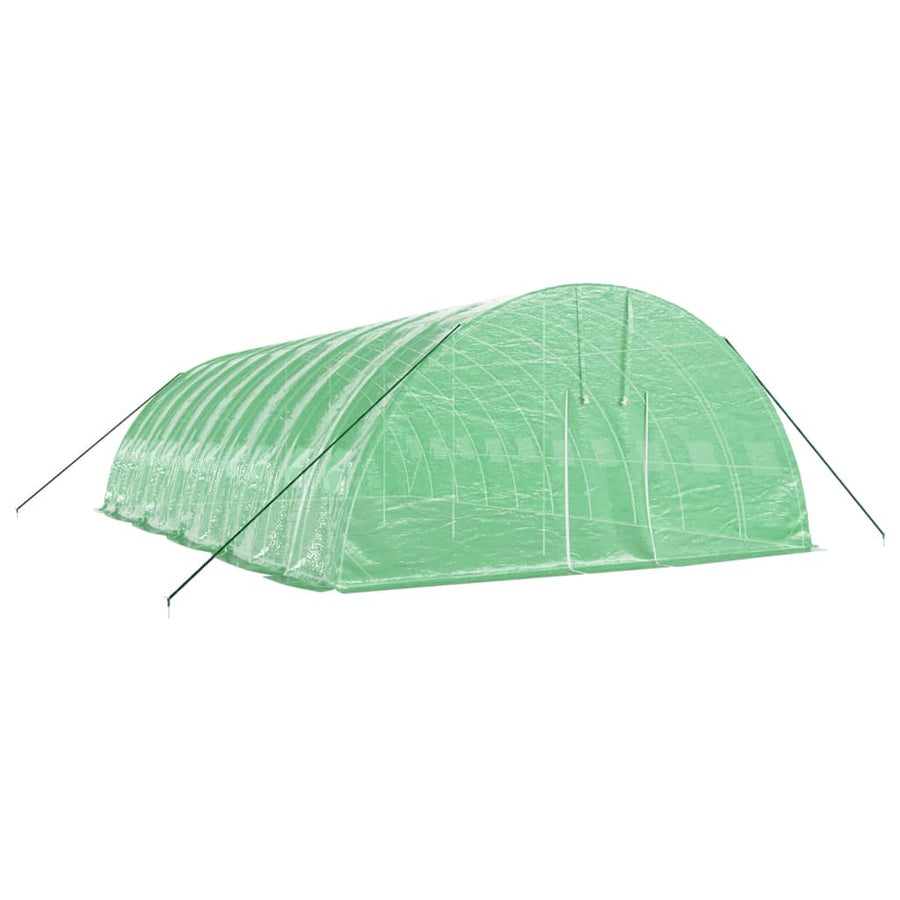 Tuinkas Met Stalen Frame 60 M² 0X6X2,85 M 10 x 6 x 2.85 m Groen