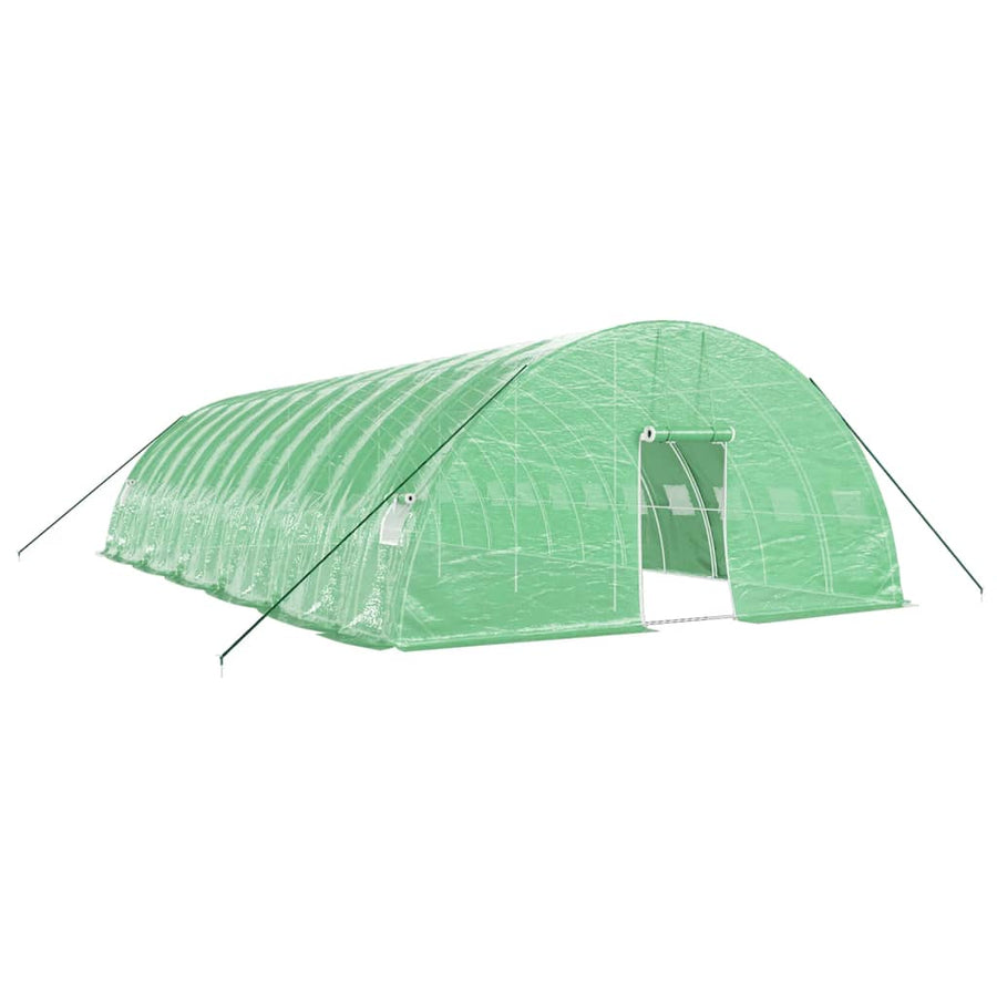 Tuinkas Met Stalen Frame 72 M² 2X6X2,85 M 12 x 6 x 2.85 m Groen