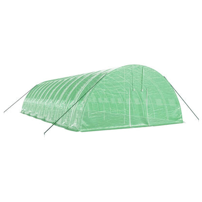 Tuinkas Met Stalen Frame 72 M² 2X6X2,85 M 12 x 6 x 2.85 m Groen