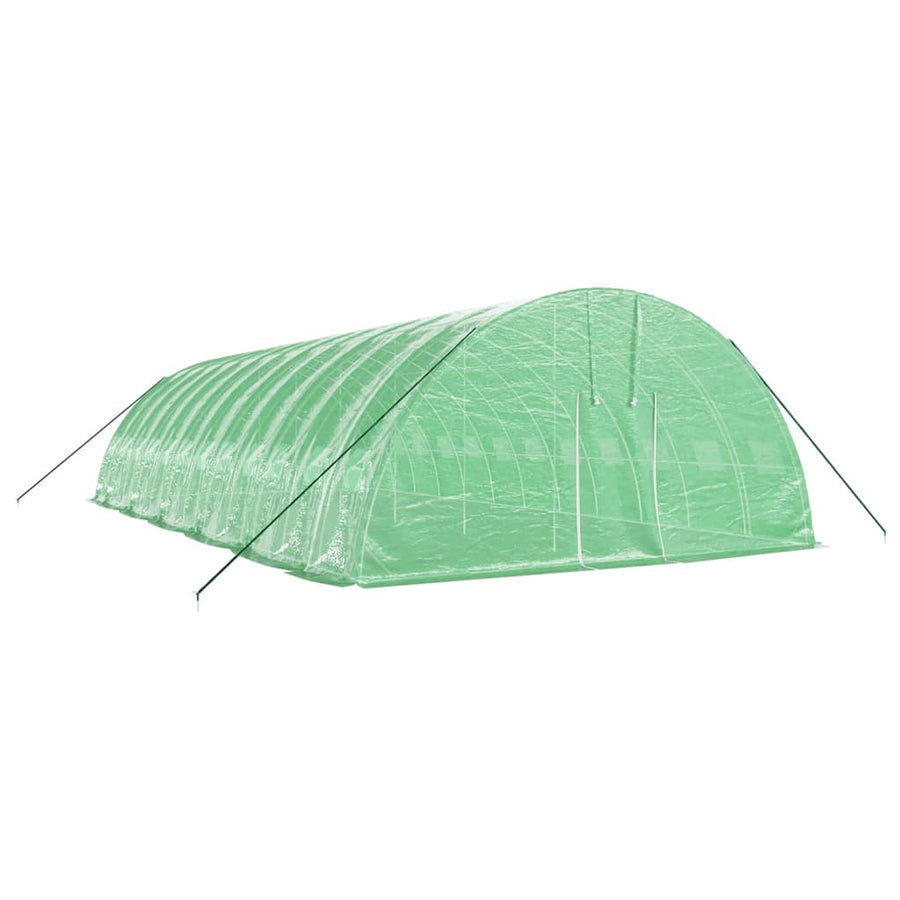 Tuinkas Met Stalen Frame 72 M² 2X6X2,85 M 12 x 6 x 2.85 m Groen