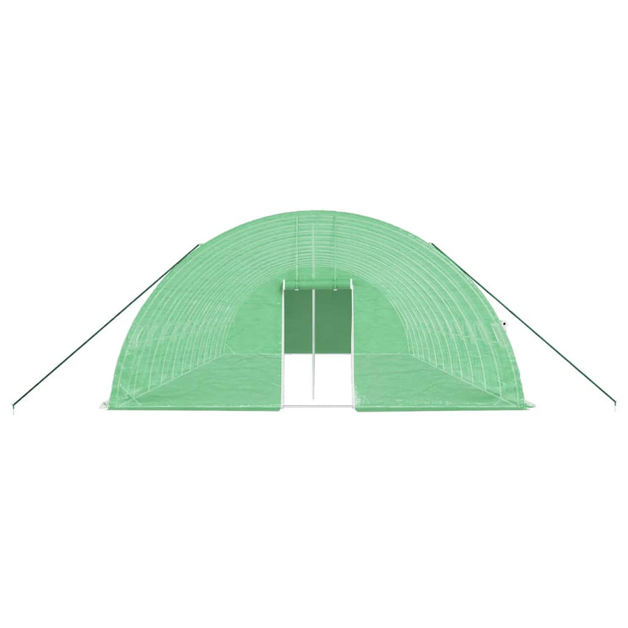 Tuinkas Met Stalen Frame 72 M² 2X6X2,85 M 12 x 6 x 2.85 m Groen