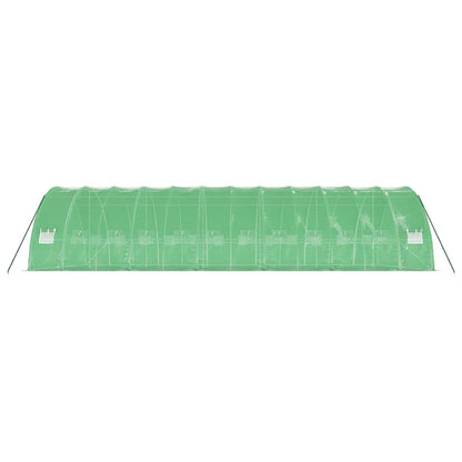Tuinkas Met Stalen Frame 72 M² 2X6X2,85 M 12 x 6 x 2.85 m Groen