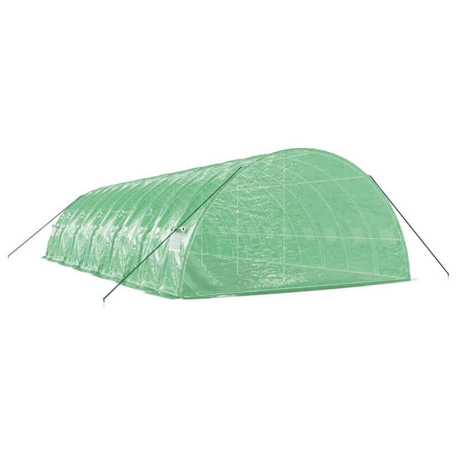 Tuinkas Met Stalen Frame 72 M² 2X6X2,85 M 12 x 6 x 2.85 m Groen