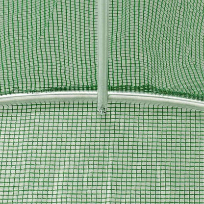 Tuinkas met stalen frame 96 m² 16x6x2,85 m groen