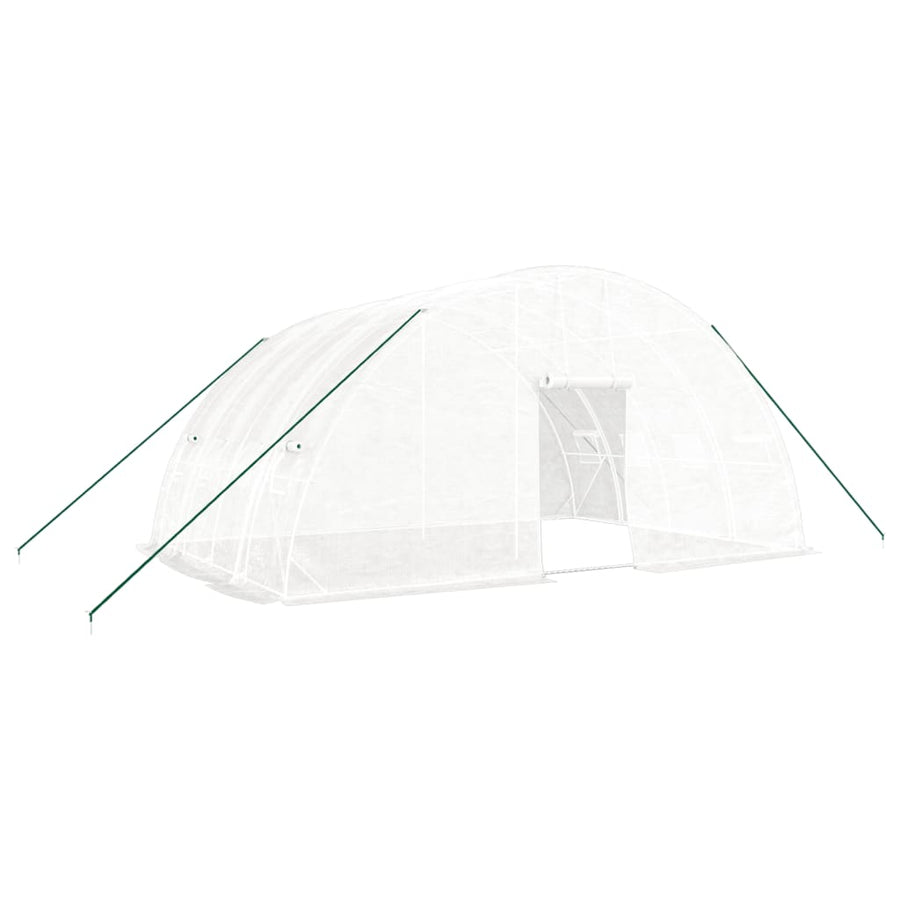 Kas Met Stalen Frame 24 M² 6X4X2,85 M 6 x 4 x 2.85 m Wit