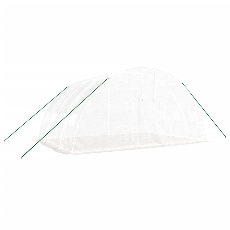 Kas Met Stalen Frame 24 M² 6X4X2,85 M 6 x 4 x 2.85 m Wit