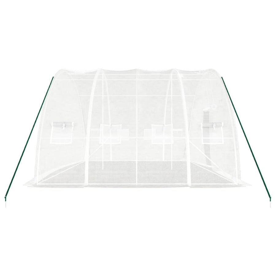 Kas Met Stalen Frame 24 M² 6X4X2,85 M 6 x 4 x 2.85 m Wit