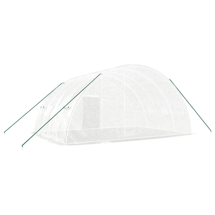 Kas Met Stalen Frame 24 M² 6X4X2,85 M 6 x 4 x 2.85 m Wit