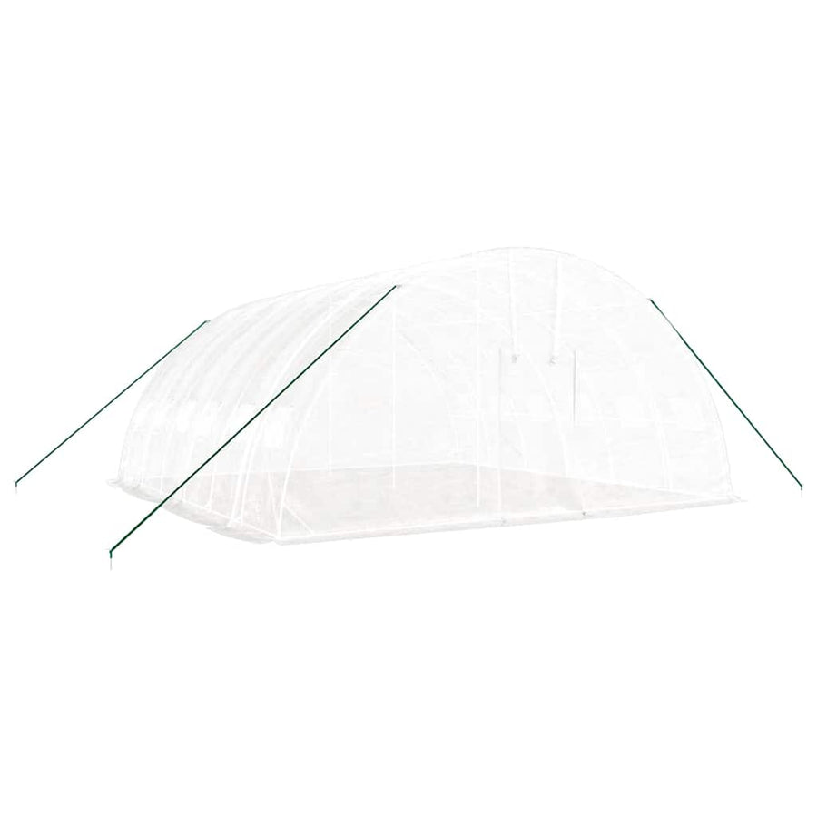 Tuinkas Met Stalen Frame 36 M² 6X6X2,85 M 6 x 6 x 2.85 m Wit