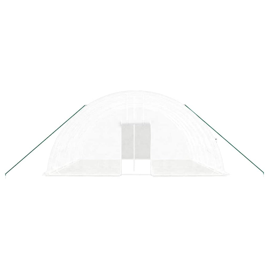 Tuinkas Met Stalen Frame 36 M² 6X6X2,85 M 6 x 6 x 2.85 m Wit
