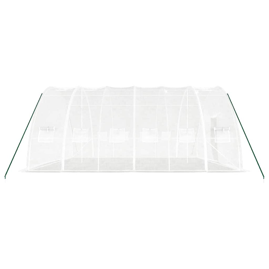 Tuinkas Met Stalen Frame 36 M² 6X6X2,85 M 6 x 6 x 2.85 m Wit