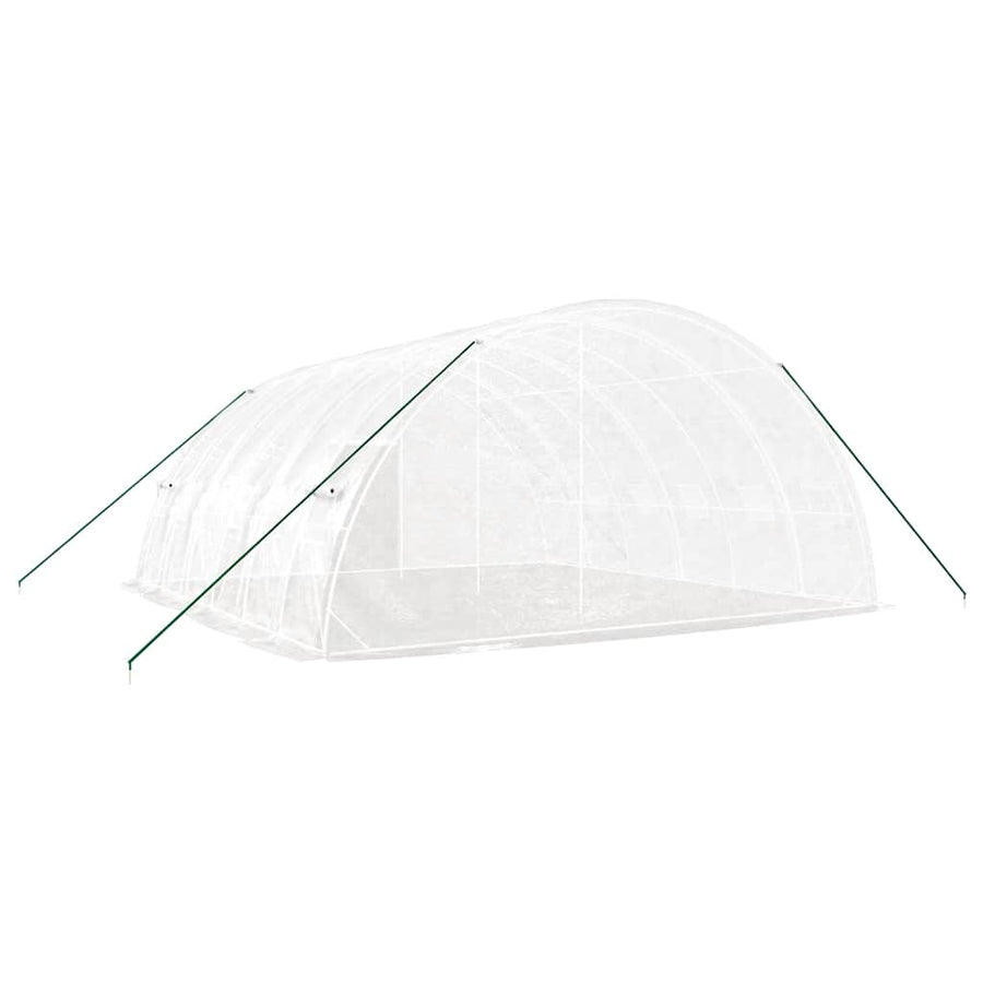 Tuinkas Met Stalen Frame 36 M² 6X6X2,85 M 6 x 6 x 2.85 m Wit