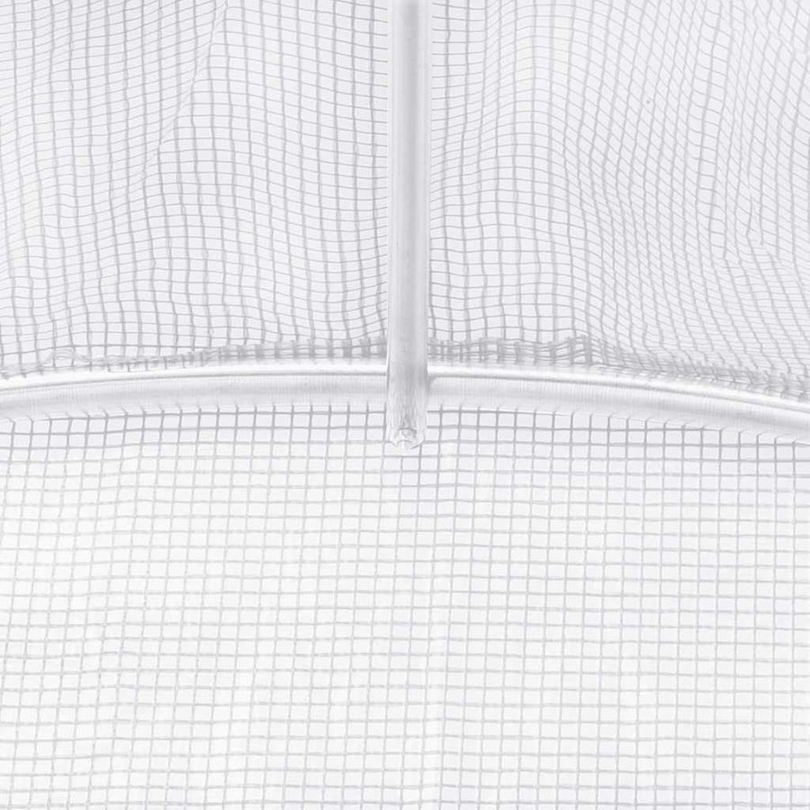 Tuinkas Met Stalen Frame 36 M² 6X6X2,85 M 6 x 6 x 2.85 m Wit