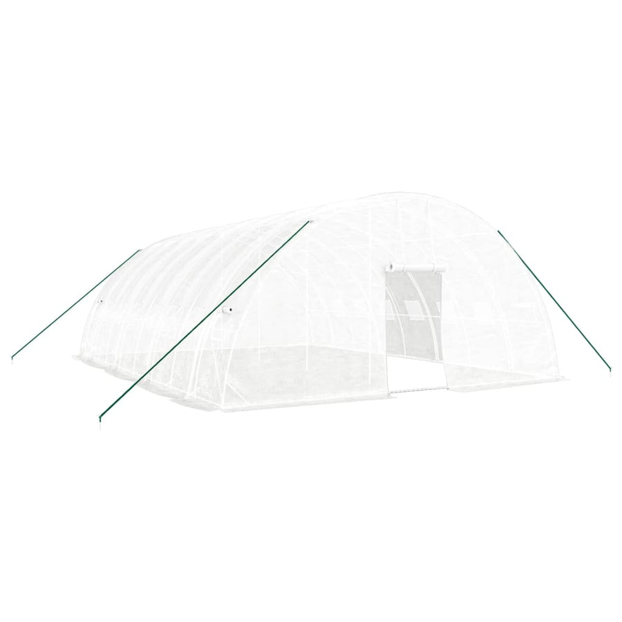 Tuinkas Met Stalen Frame 48 M² 8X6X2,85 M 8 x 6 x 2.85 m Wit