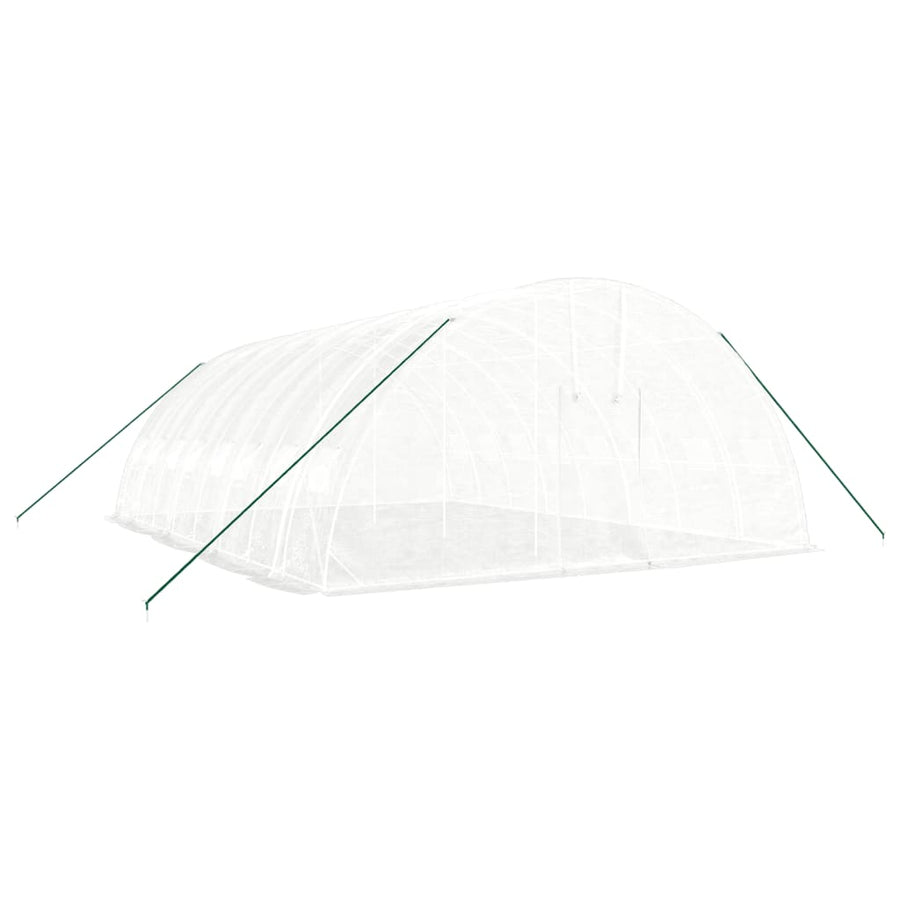 Tuinkas Met Stalen Frame 48 M² 8X6X2,85 M 8 x 6 x 2.85 m Wit