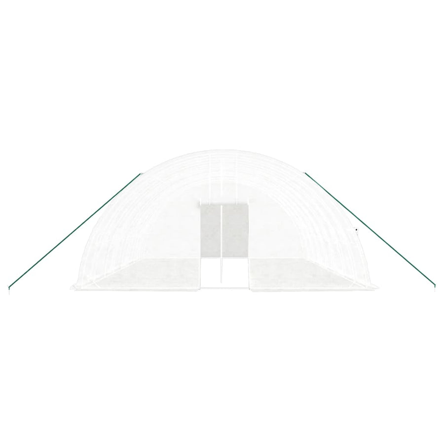 Tuinkas Met Stalen Frame 48 M² 8X6X2,85 M 8 x 6 x 2.85 m Wit