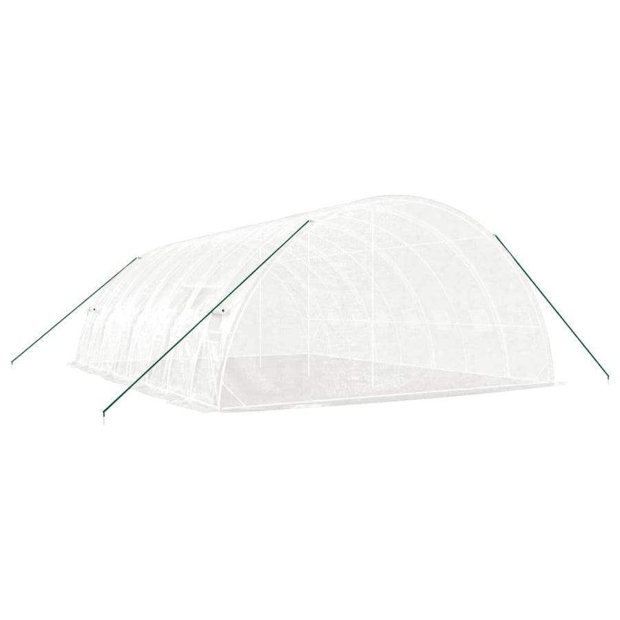 Tuinkas Met Stalen Frame 48 M² 8X6X2,85 M 8 x 6 x 2.85 m Wit