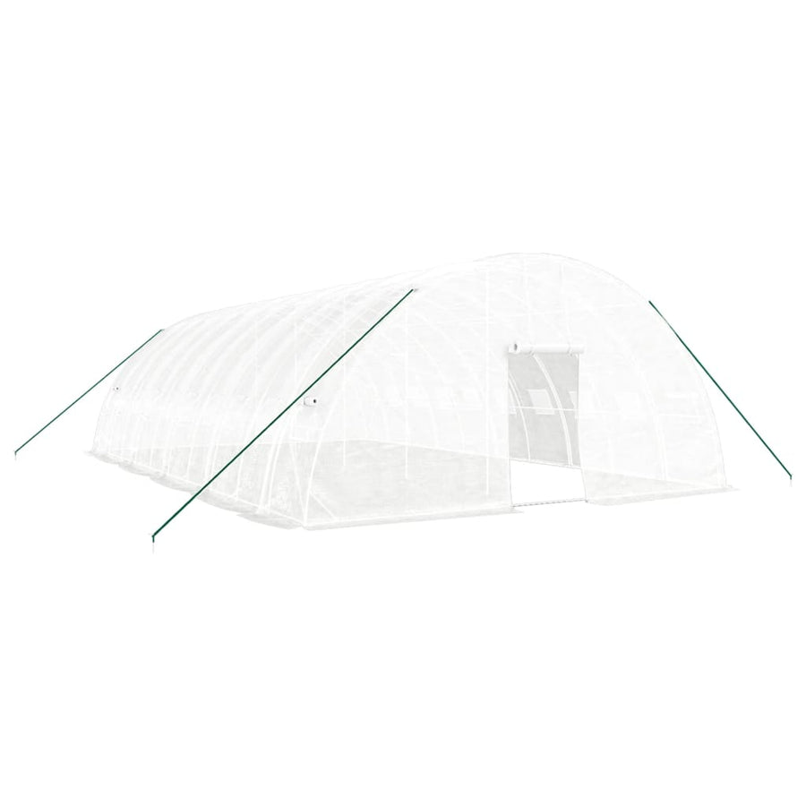 Tuinkas Met Stalen Frame 60 M² 10X6X2,85 M 10 x 6 x 2.85 m Wit