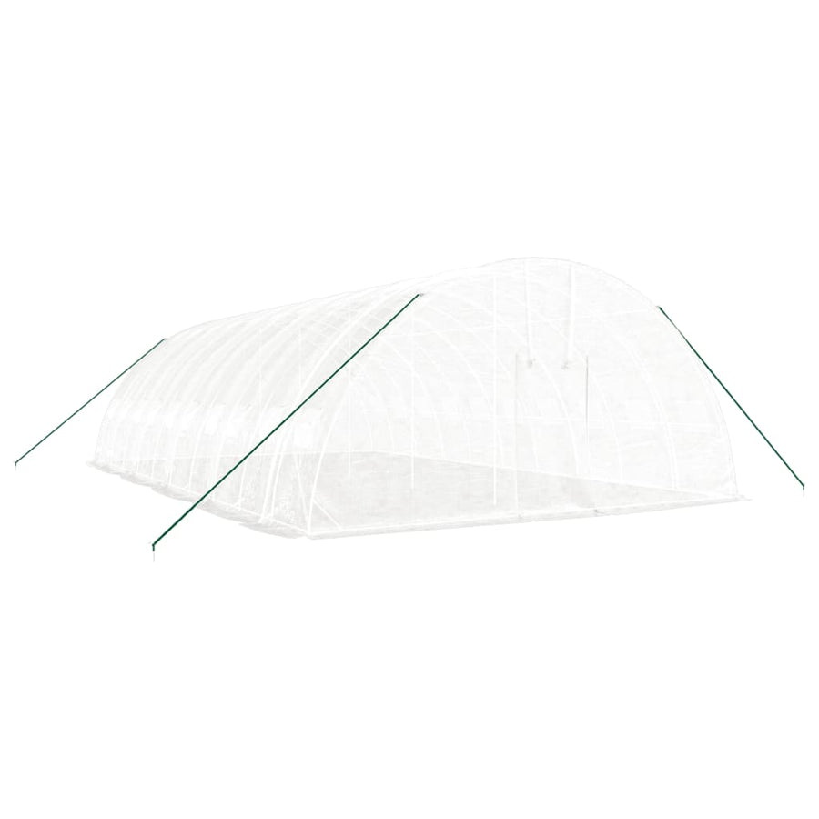 Tuinkas Met Stalen Frame 60 M² 10X6X2,85 M 10 x 6 x 2.85 m Wit