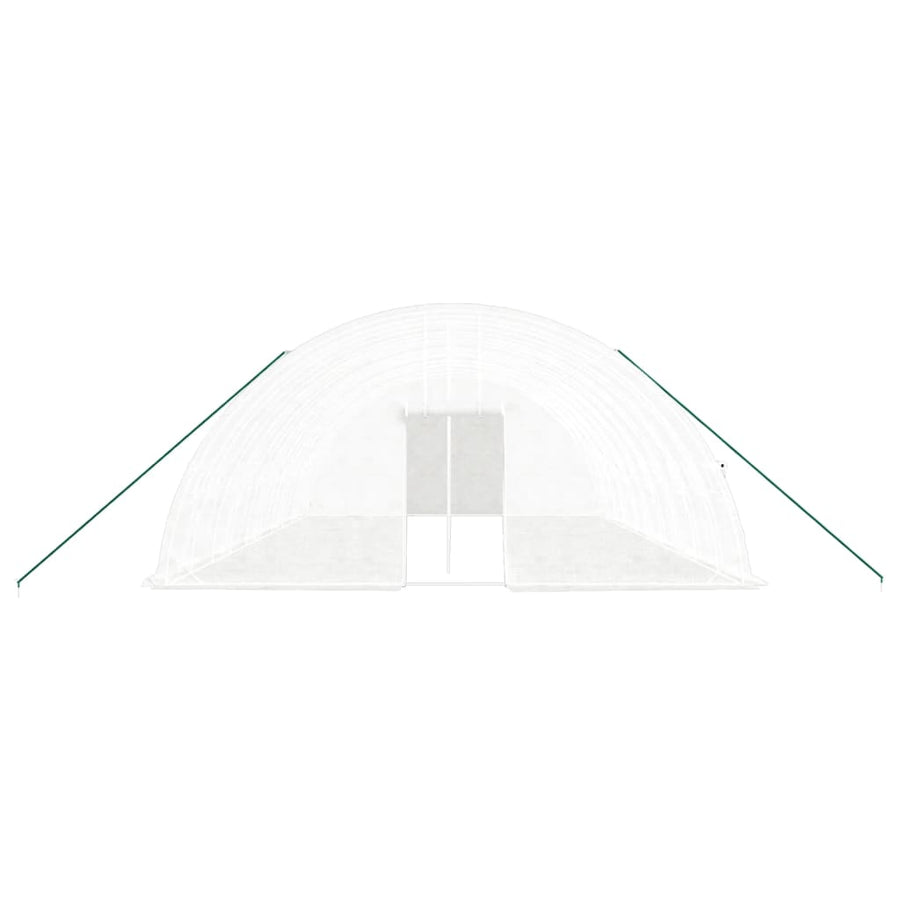 Tuinkas Met Stalen Frame 60 M² 10X6X2,85 M 10 x 6 x 2.85 m Wit