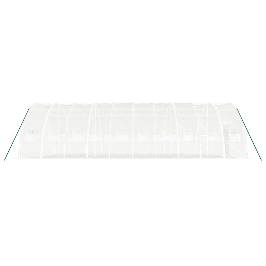 Tuinkas Met Stalen Frame 60 M² 10X6X2,85 M 10 x 6 x 2.85 m Wit