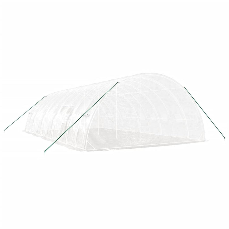 Tuinkas Met Stalen Frame 60 M² 10X6X2,85 M 10 x 6 x 2.85 m Wit