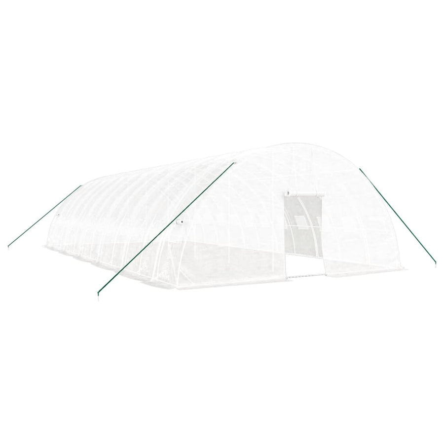 Tuinkas Met Stalen Frame 72 M² 12X6X2,85 M 12 x 6 x 2.85 m Wit