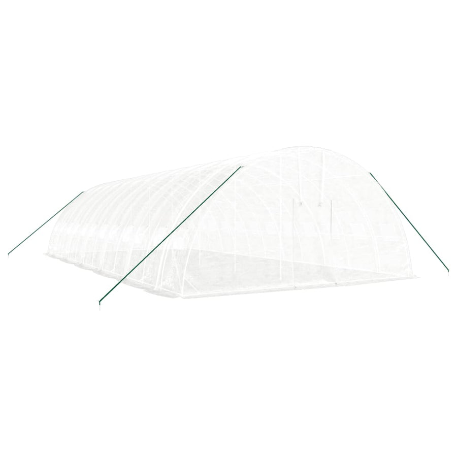 Tuinkas Met Stalen Frame 72 M² 12X6X2,85 M 12 x 6 x 2.85 m Wit