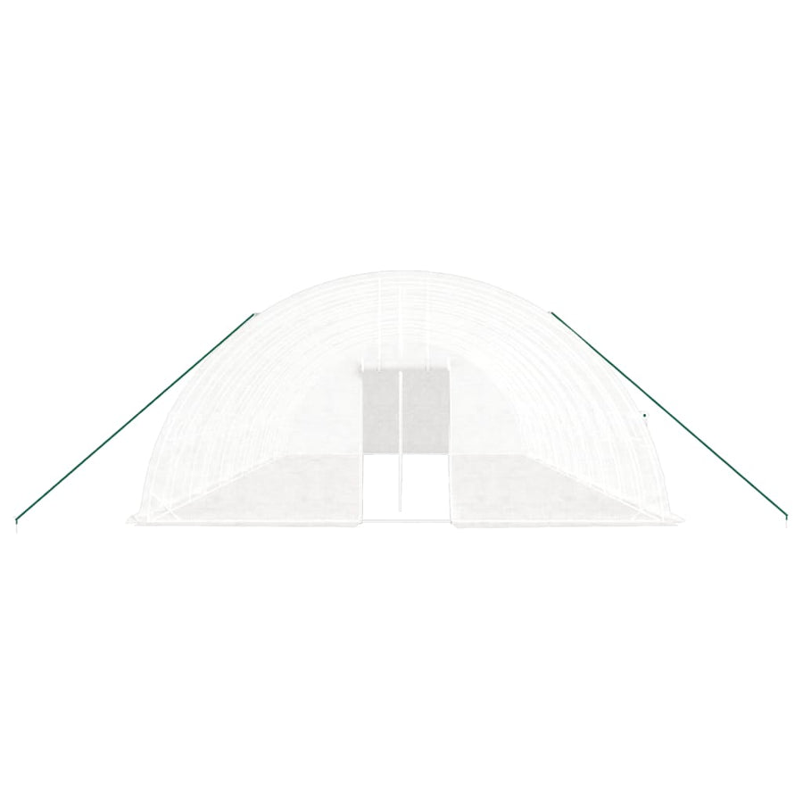 Tuinkas Met Stalen Frame 72 M² 12X6X2,85 M 12 x 6 x 2.85 m Wit