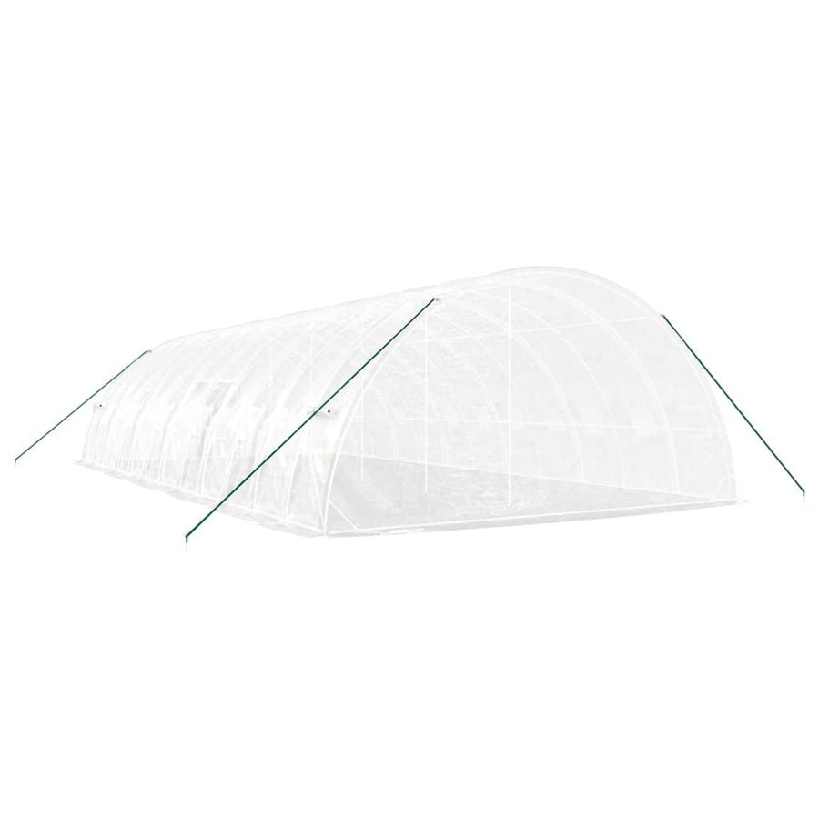 Tuinkas Met Stalen Frame 72 M² 12X6X2,85 M 12 x 6 x 2.85 m Wit