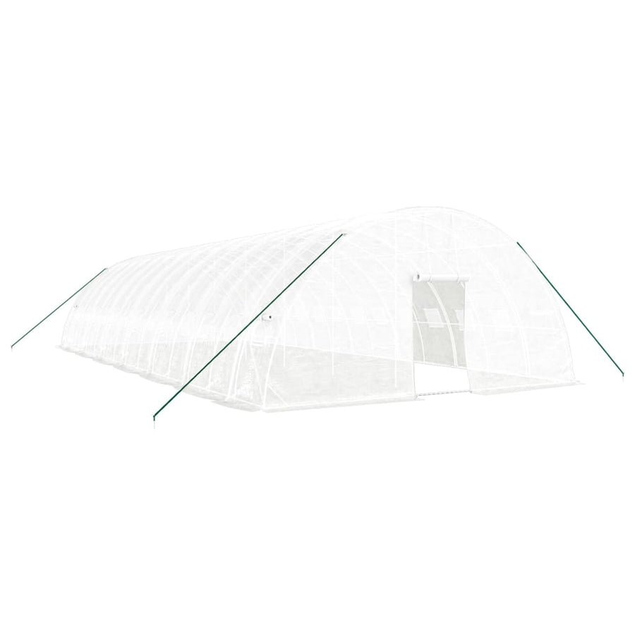 Tuinkas Met Stalen Frame 84 M² 14X6X2,85 M 14 x 6 x 2.85 m Wit