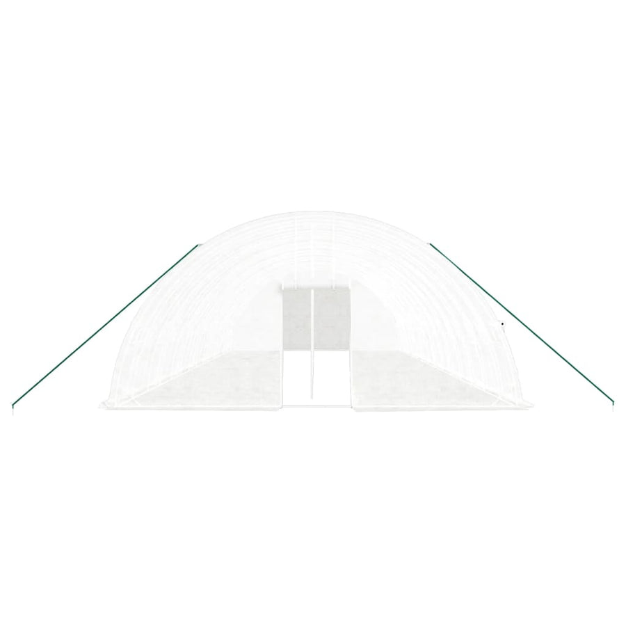 Tuinkas Met Stalen Frame 84 M² 14X6X2,85 M 14 x 6 x 2.85 m Wit