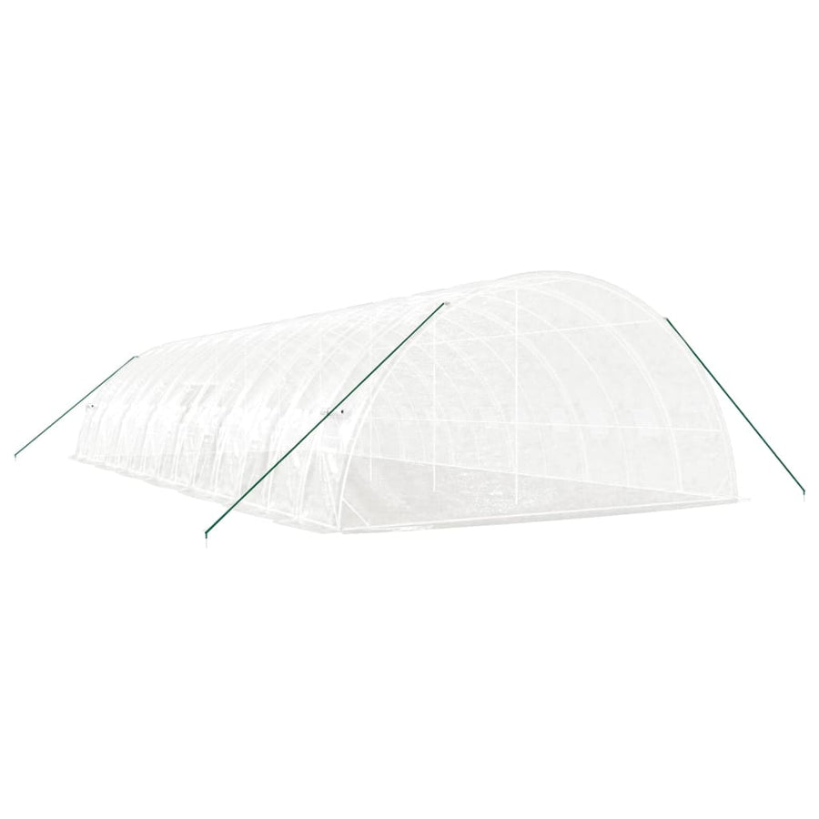 Tuinkas Met Stalen Frame 84 M² 14X6X2,85 M 14 x 6 x 2.85 m Wit